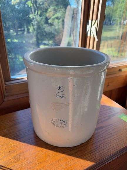 2 gallon Red Wing crock NO damage noted, but not much of a ring image