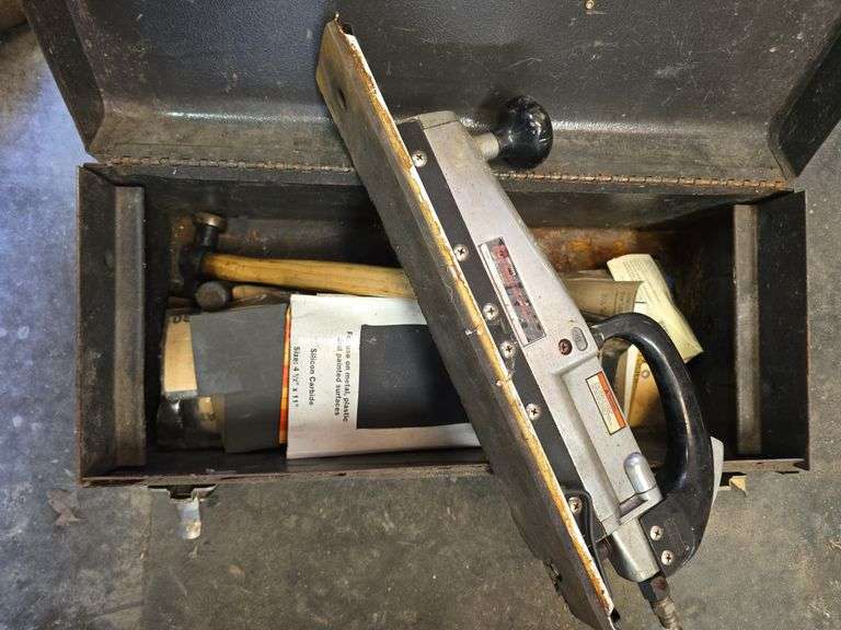 Pneumatic body sander and pads, body hammers, pneumatic nailer image