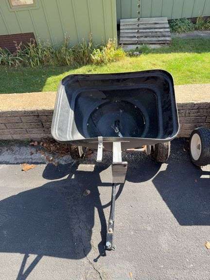 Pull behind broadcast spreader image