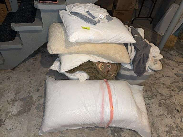 King size bedding, blankets, pillows