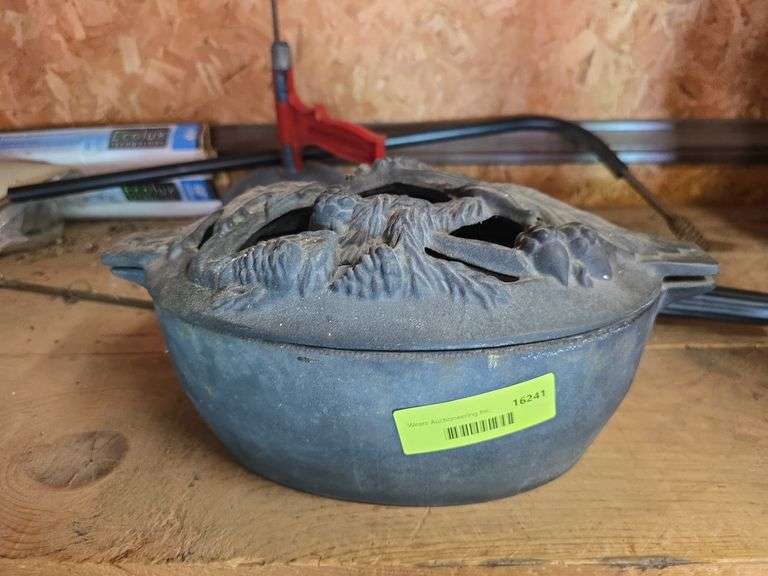 Cast iron oval pot for potpourri or woodstove humidifier image