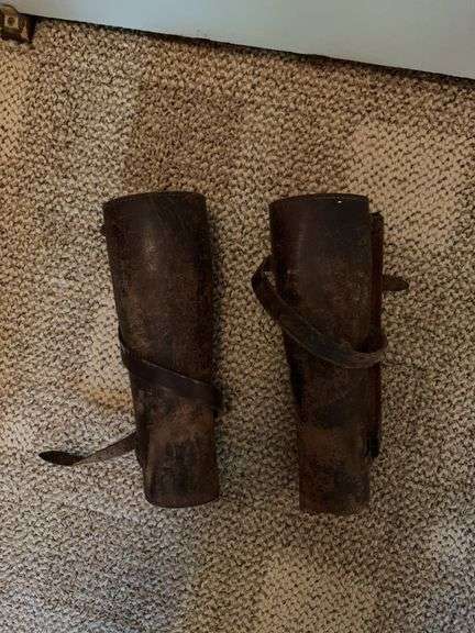 WWI leather army leggings image