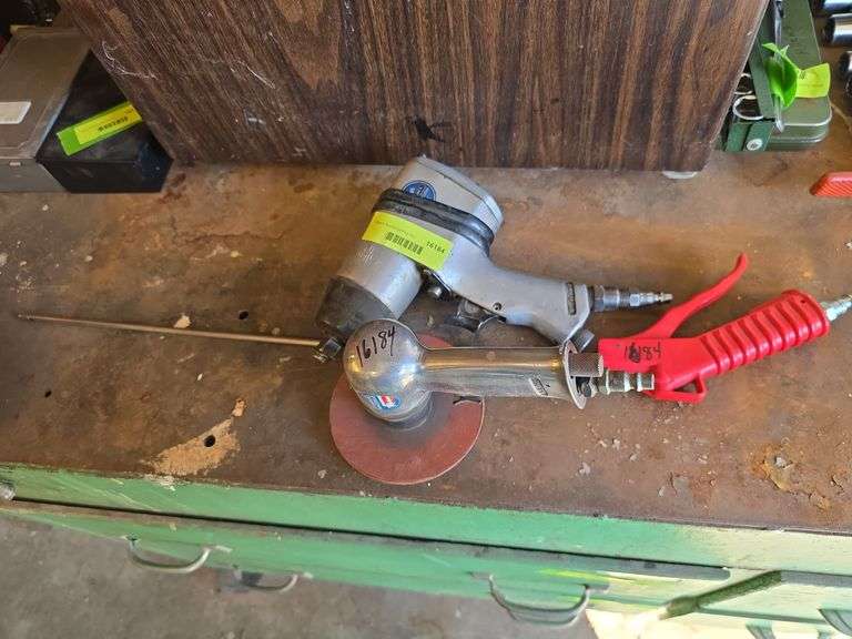 1/2" air impact, orb sander and blow gun image