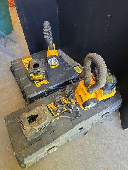Dewalt 18V tools-drill, driver, sawzall, batteries, chargers and 2 lights image