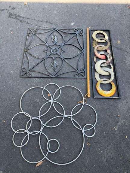 Three pieces metal wall art image