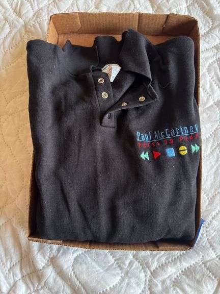 Paul McCartney press to play pullover sweatshirt size large image