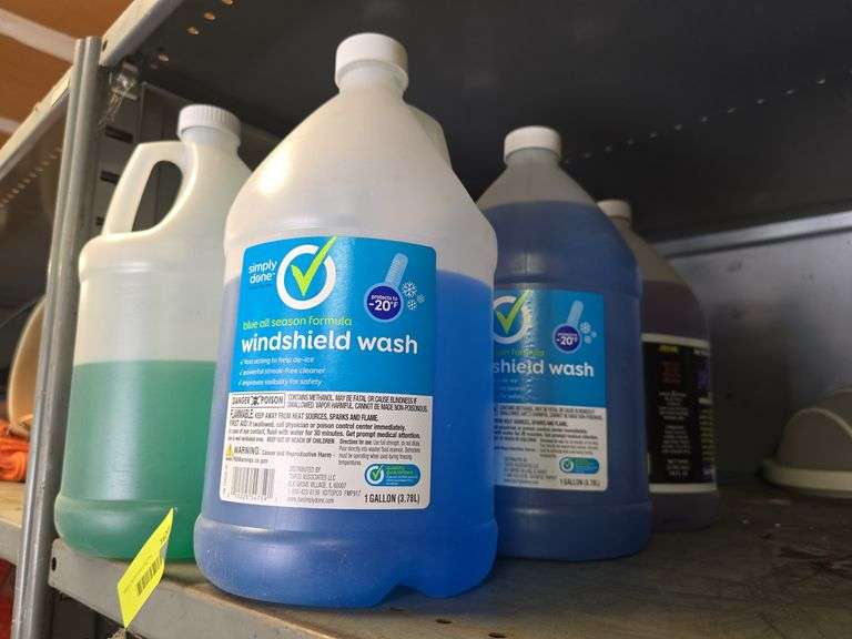 6 jugs of various washer fluid image