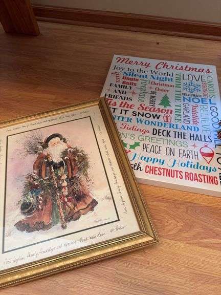 Two Christmas wall hangings image