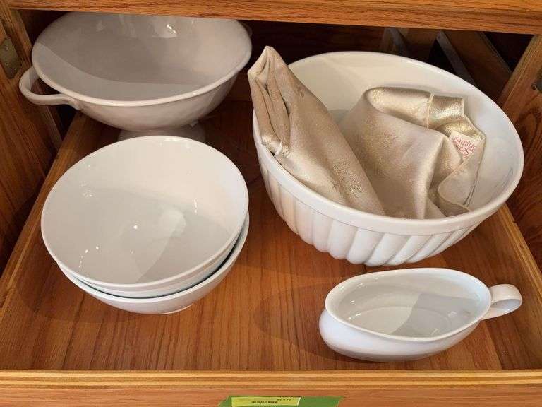 White serving ware includes Pier 1 image