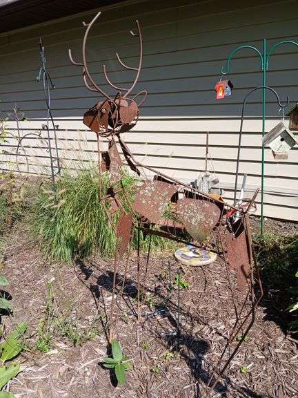 Metal deer approx 66” tall image