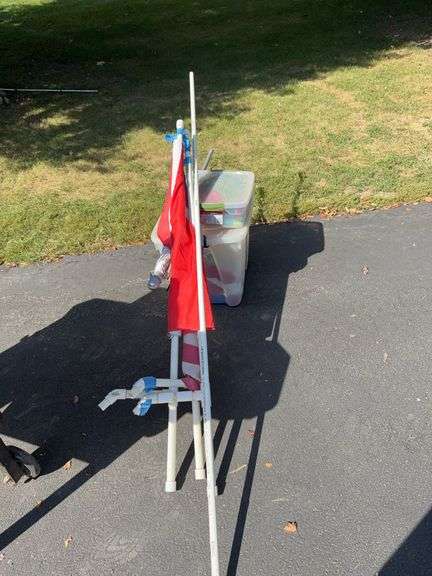 Flag poles and flags image