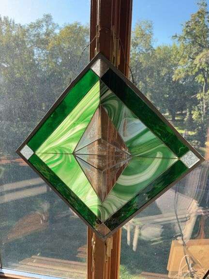 16x16 leaded stained glass hanging image