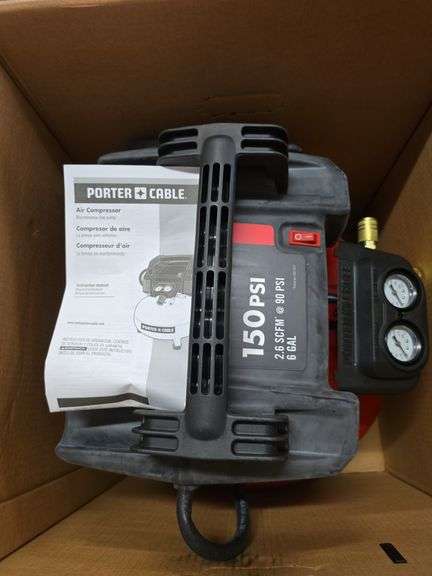 Porter Cable pancake style air compressor, NIB image