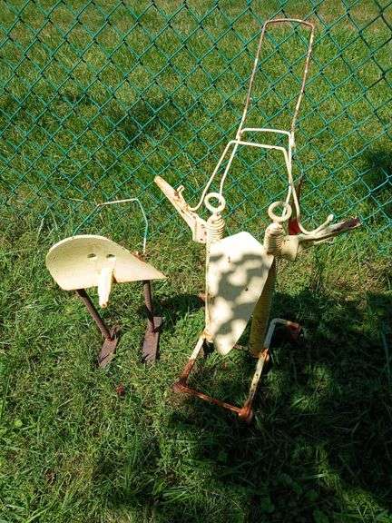 Two pieces yard art made from old stuff image