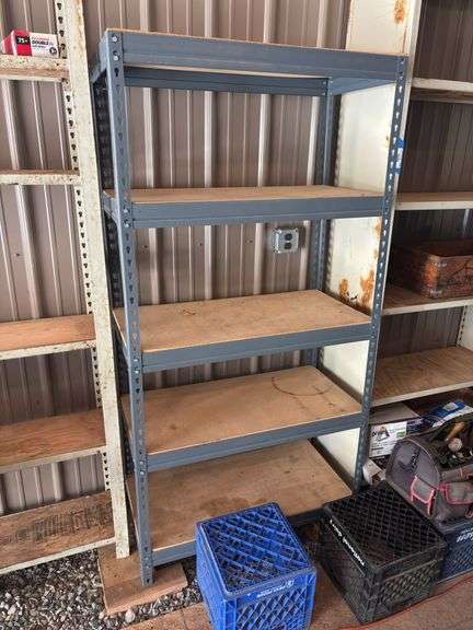 Two identical adjustable shelving units 18 inch wide 6 foot tall - medium duty image