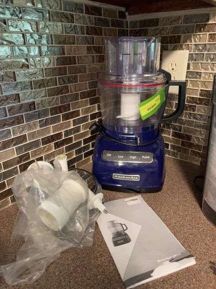 Purple KitchenAid food processor and attachments image
