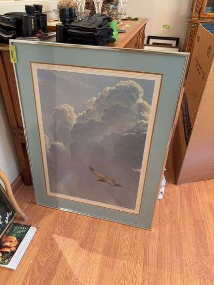 27x36 S/N Robert Bateman "Flying High-Golden Eagle" print 117/950 image