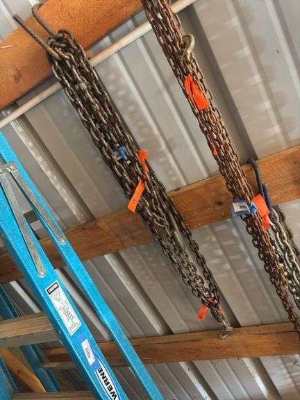 Heavy duty 14 foot log chain and 7 foot log chain image