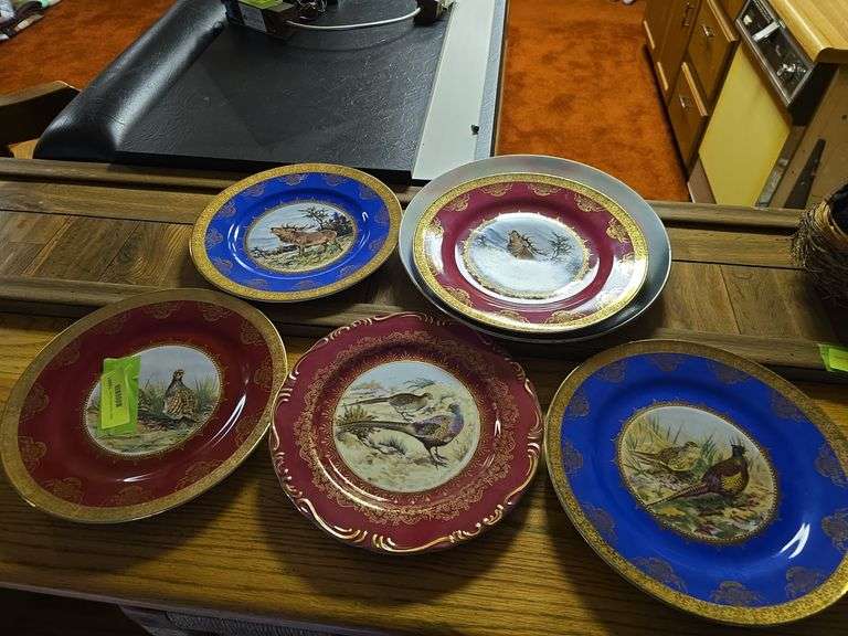 Bavaria gold leaf collector plates, wildlife image