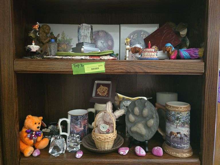 Steins, mugs, clock, plaques Stuff to dust!! image