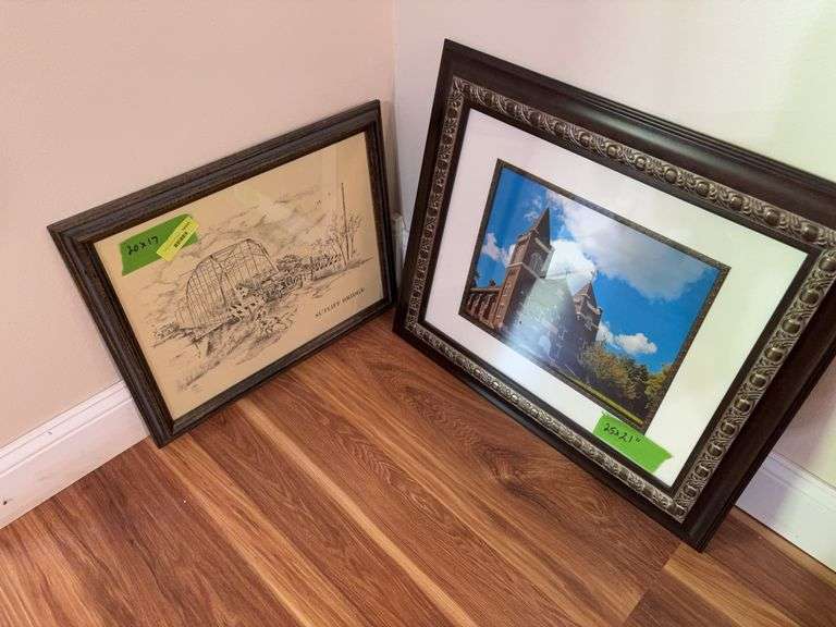 Sutliff Bridge S/N print 20x17 and 25x21 framed image Peter &  Paul church image