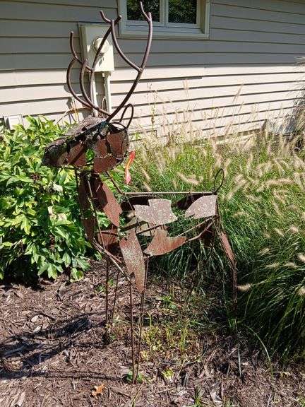 Metal deer Approx 60” tall image