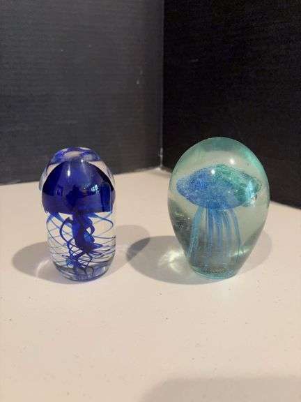 Two jellyfish paperweights image