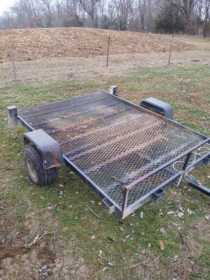 66" x 8' mesh tilt deck trailer 18.5 x 8.5 -8 tires  **WIRE TRANSFER REQUIRED** image