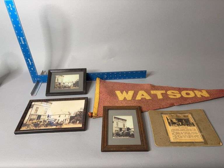 Watson pennant, Monona Exchange Saloon picture, Watson IA duplicated print in various sizes image