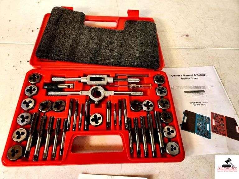80 PCS METRIC &SAE TAP AND DIE SET -LIKE NEW image