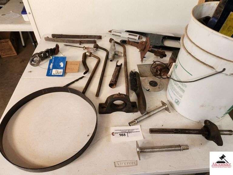 METAL BARREL RING-USED METAL PARTS-USED WHEEL BARR STEEL REPAIR PARTS AND SALVAGE PARTS-GAS GRILL BURNER-2 FIRE HYDRANTS image
