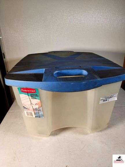 RUBBERMAID PLASTIC TOTE (UPSTAIRS) image