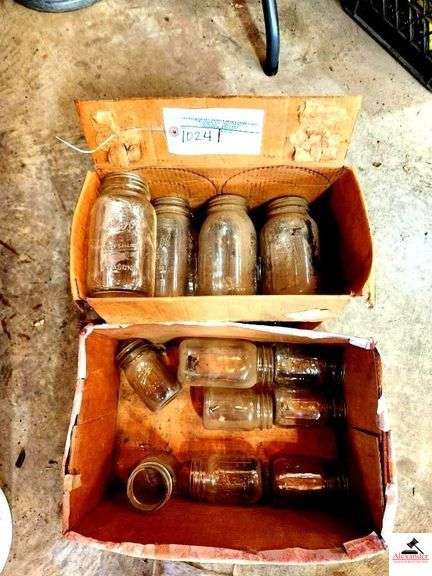 KERR QUART AND PINT JARS-NEEDS CLEANING 12 QUART JARS-NEW AND USED JAR LIDS image