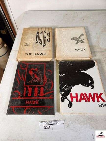 (4) HAWK SCHOOL ANNUALS 1964, 1989, 1990, 1991 - SOUTHSIDE HIGH SCHOOL, JACKSON, TN - MAY HAVE WRITING INSIDE - (UPSTAIRS) image