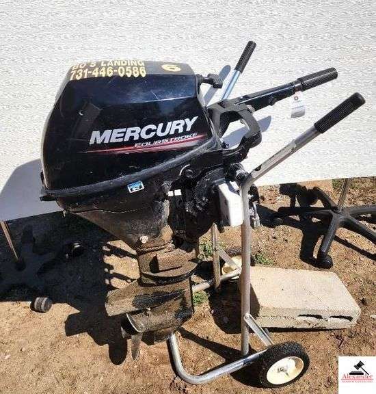 2011 MERCURY FOURSTROKE BOAT MOTOR (BO'S LANDING #6 ON TOP) - MODEL #1F98201FK - HP 8 - SERIAL #0R441631 - (OUTSIDE)