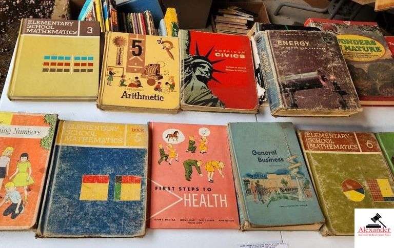 MISC CHILDREN'S SCHOOL BOOKS LEARNING NUMBERS - MATHEMATICS - ARITHMETIC - AMERICAN CIVICS - HEALTH - SCIENCE - (GARAGE) image