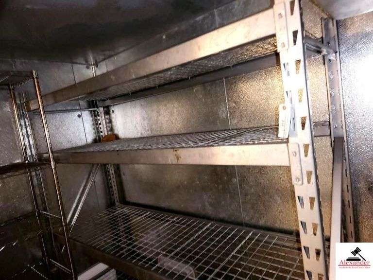 METAL STORAGE RDACK- 4 SHELF- 48" X 24"- WIRE SHELVING-HEAVY DUTY- GOOD CONDITION image