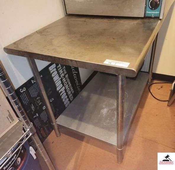 STAINLESS PREP TABLE "X30"X35" UPSTAIRS image