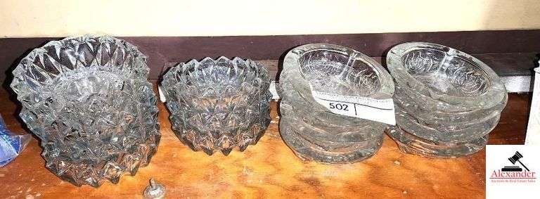 (15) HEAVY GLASS ASHTRAYS - (GAP) image