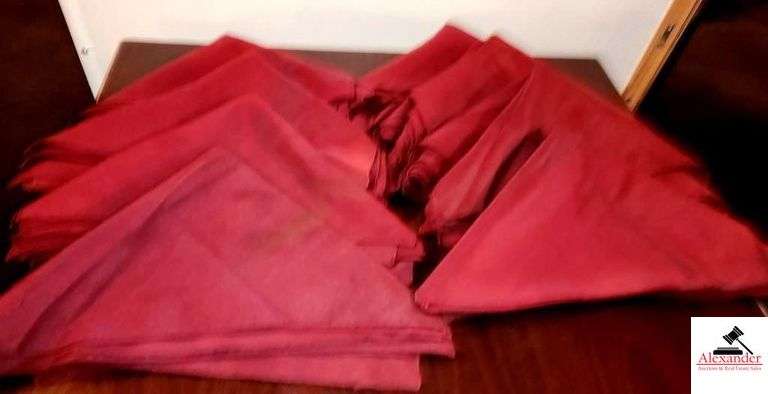 (64, APPROX)RED LINEN NAPKINS image