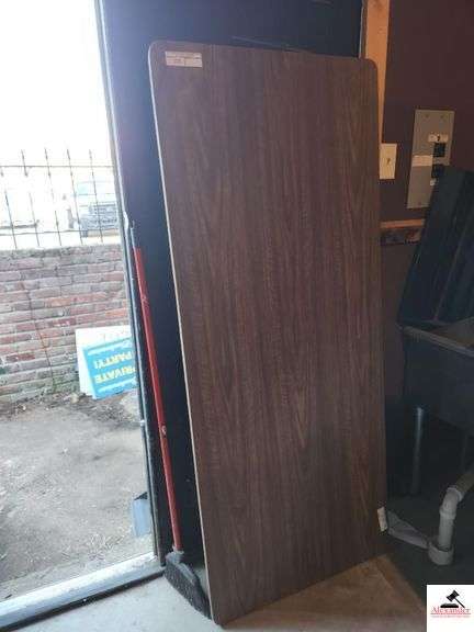 FORMICA TOP FOLDING TABLE - RUBBER ON THE END IS LOOSE image