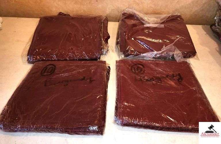(40) BURGUNDY 18" LINEN NAPKINS- NEW IN PACKAGE image