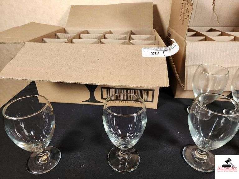 (29) SMALL  SHORT PEDESTAL WATER GLASSES image