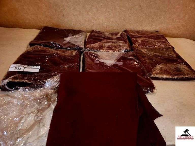 (140) 20" LINEN NAPKINS- BURGUNDY- NEW IN PACKAGE image