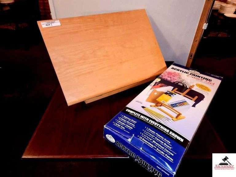TABLETOP EASEL SET WITH CARRY CASE - EZ ARTIST  TOTE - ACRYLIC PAINTING EASEL SET image