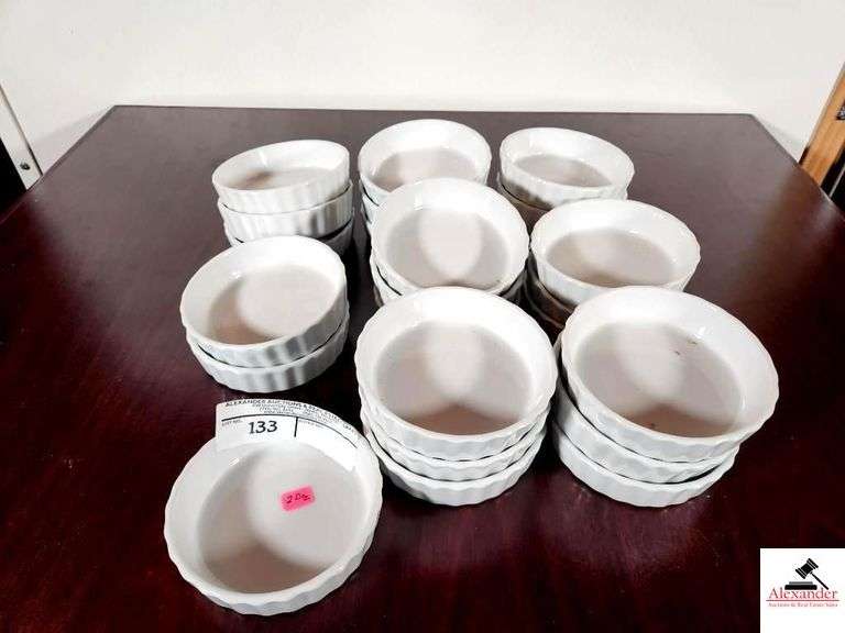 (24) TUXTON WHITE PORCELAIN RAMEKINS image