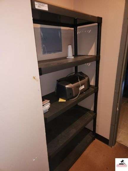 PLASTIC STORAGE SHELF- 5 SHELF- 42" X 72"-INVENTORY NOT INCLUDED UPSTAIRS HALL image