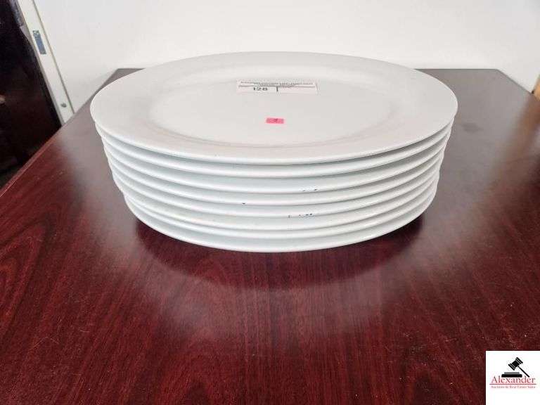 (8) TUXTON OVAL SERVING PLATTERS 15-3/4" X 11-3/8" image