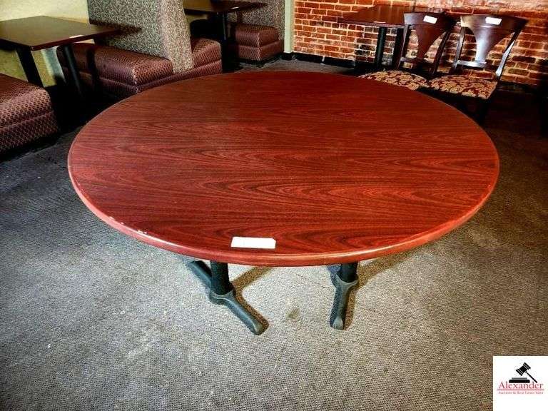 ROUND WOOD TABLE 60" (DOWNSTAIRS) image