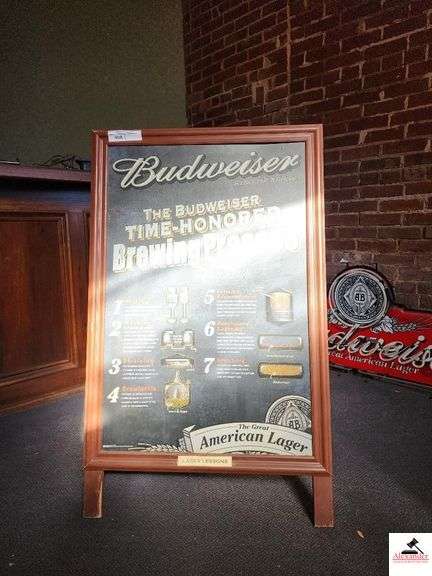 LAGER LESSONS WOOD FRAMED DOUBLE SIDED A FRAME SIGN- 28" X 45" image